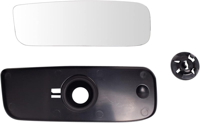 TRQ Passenger Side Lower Convex Mirror Glass Snap-On Compatible with 2012-2018 Nissan NV1500 NV2500 NV3500 Van Non-Tow - Image 1