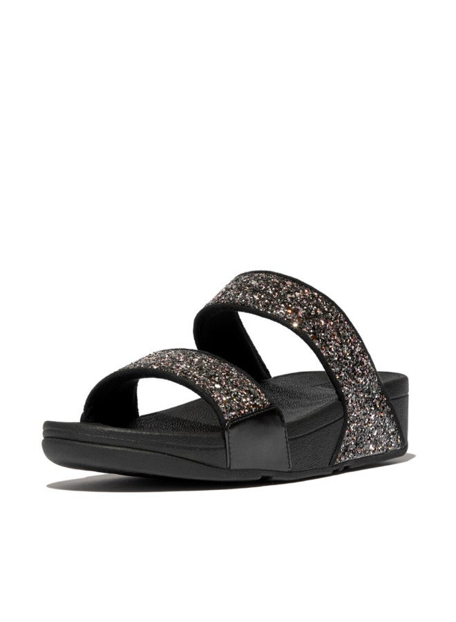 FitFlop 049-843 شريحة فيتفلوب للسيدات لولو متعددة الألوان مع لمعة JE5-C55 أسود - Image 4