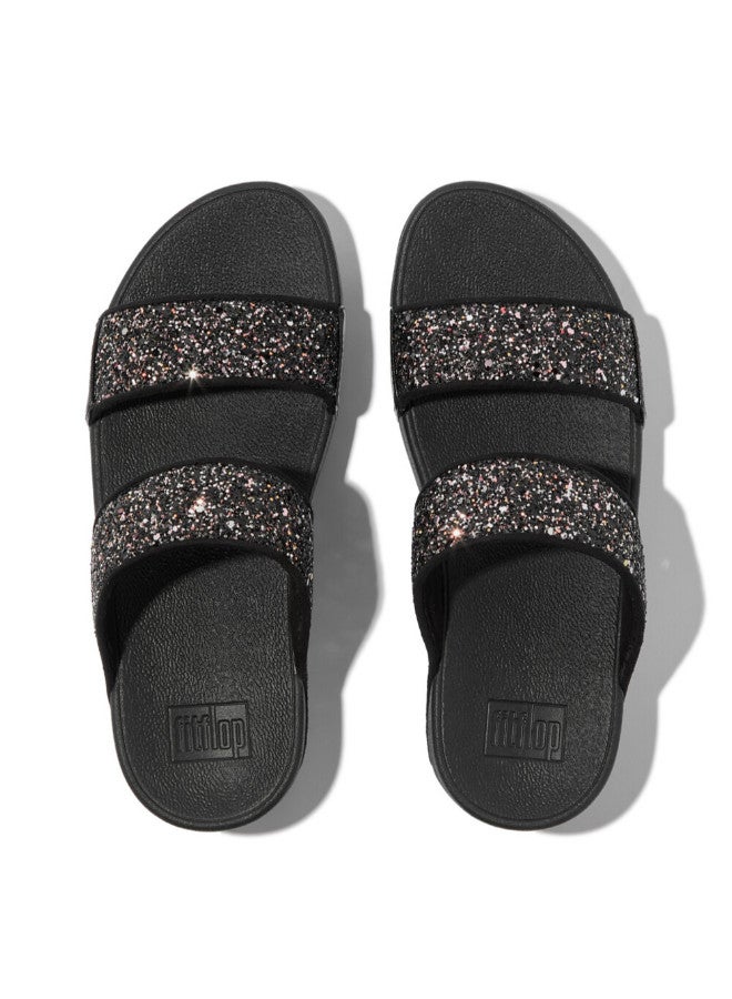 FitFlop 049-843 شريحة فيتفلوب للسيدات لولو متعددة الألوان مع لمعة JE5-C55 أسود - Image 2