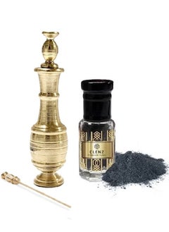 CLENZ 100% Natural Ithmid Kohl + Golden Pure Copper Bottle - Half Tola  - Image 1