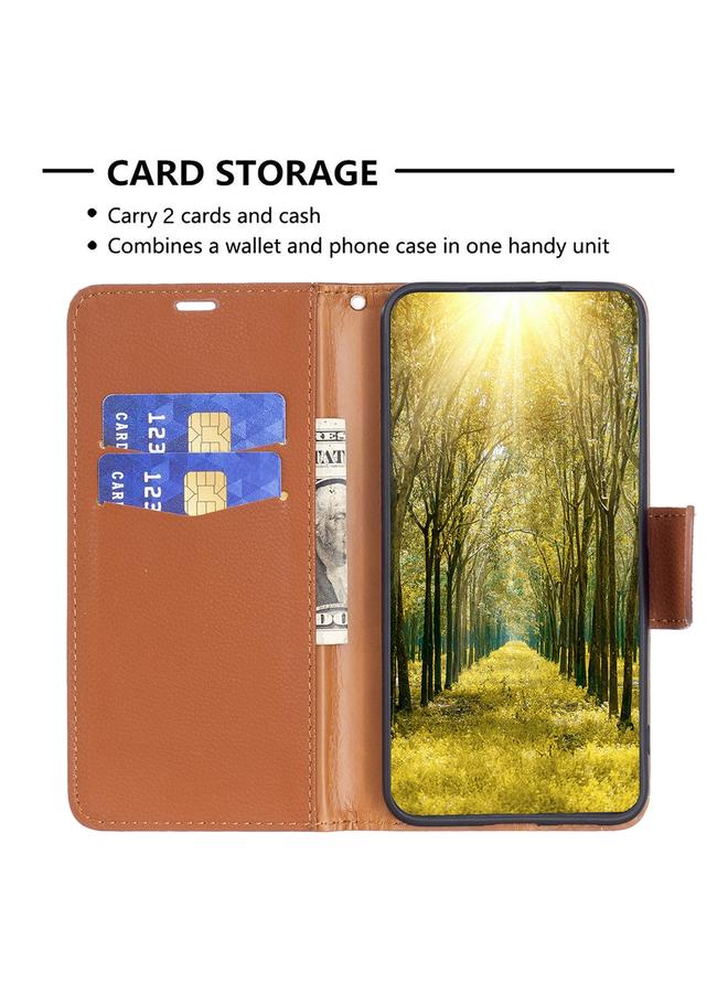 S-TOP Case For Samsung Galaxy S25+ 5G Litchi Texture Pure Color Flip Leather Phone Case - Image 5