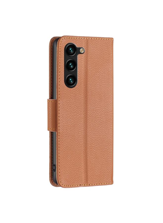 S-TOP Case For Samsung Galaxy S25+ 5G Litchi Texture Pure Color Flip Leather Phone Case - Image 4