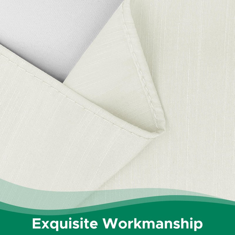 Biscaynebay Biscaynebay Wrap Around Bed Skirts for King & Cal King Beds 11"" Short Drop  Ivory Adjustable Elastic Dust Ruffles Easy Fit Wrinkle Resistant Silky Luxurious Fabric Machine Washable - Image 5