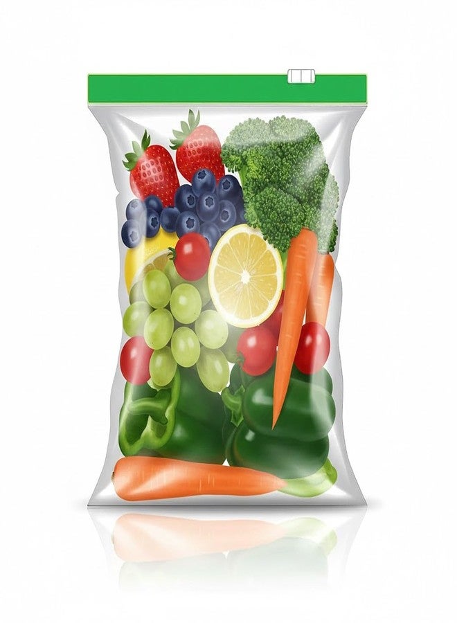 Twikesve Plastic Reusable Multi-purpose Freezer Bags - 9 X 10 Inch Extra Thick Ziplock Food Storage Bags With Slider Seal, Bpa Free Leakproof Clear Bags for Fruit, Vegetables, and Meat Storage (20) - Image 1