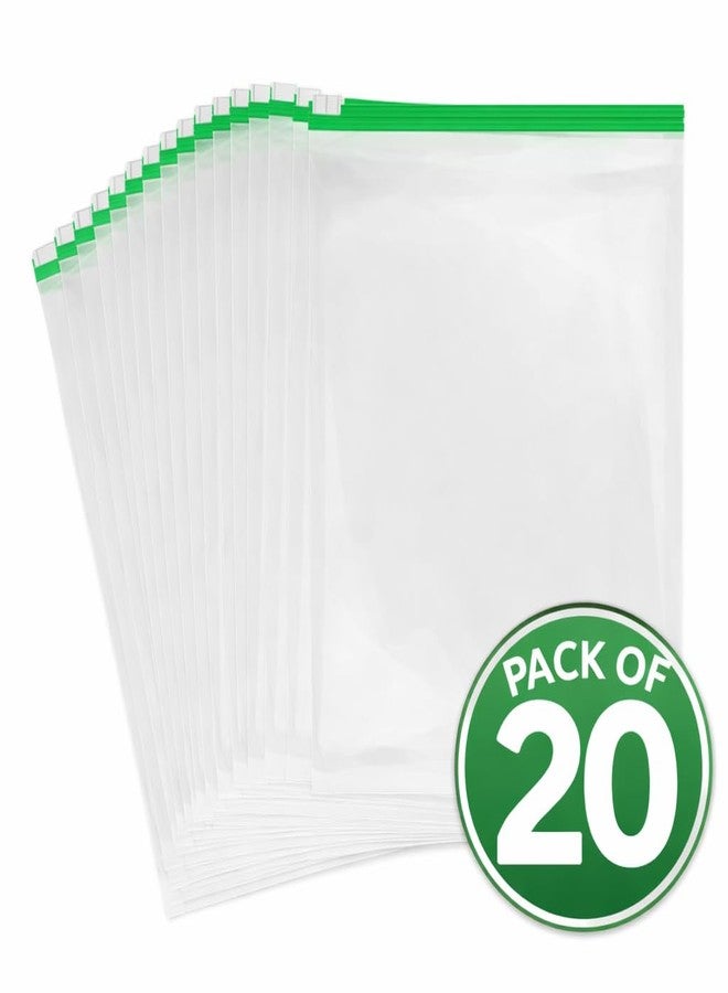 Twikesve Plastic Reusable Multi-purpose Freezer Bags - 9 X 10 Inch Extra Thick Ziplock Food Storage Bags With Slider Seal, Bpa Free Leakproof Clear Bags for Fruit, Vegetables, and Meat Storage (20) - Image 2