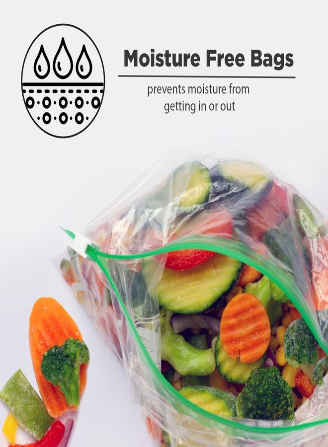 Twikesve Plastic Reusable Multi-purpose Freezer Bags - 9 X 10 Inch Extra Thick Ziplock Food Storage Bags With Slider Seal, Bpa Free Leakproof Clear Bags for Fruit, Vegetables, and Meat Storage (20) - Image 3