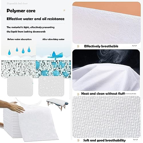KUDIZE Laminated Water Proof Disposable Non-Woven 30 GSM Bed Sheet for Hospital; Hotel; Spa and Beauty Parlor (31 x 72 Inch/78.70 x 182.90 cm) (Pack of 10) - Image 4