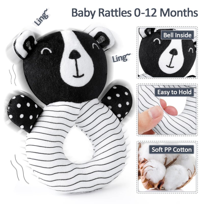 Joyreal High Contrast Baby Toys for Newborn, Black and White Baby Sensory Toys with Car Seat Toys,Infant Toys with Black White Cards Book, Montessori Toys for Baby Gifts - Image 5