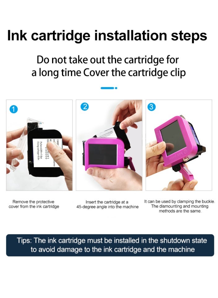 Mini Handheld Inkjet Printer, Portable Production Date, QR Code & Logo Printing Machine, Compact and Smart Coding Machine for Barcodes, Text, Numbers & Symbols  - Image 2