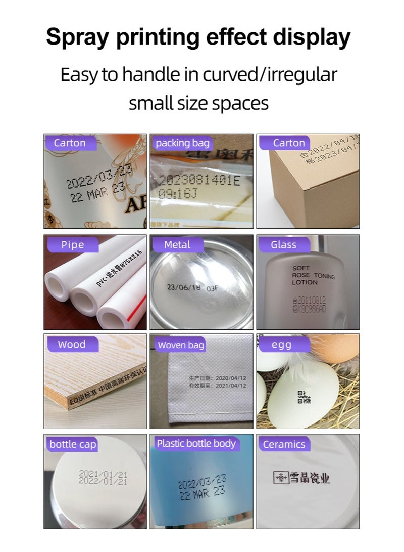 Mini Handheld Inkjet Printer, Portable Production Date, QR Code & Logo Printing Machine, Compact and Smart Coding Machine for Barcodes, Text, Numbers & Symbols  - Image 3