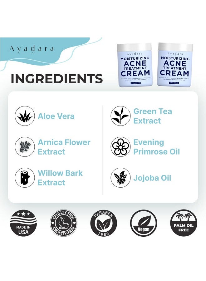 ايدارا كريم Breakout Warrior لعلاج حب الشباب، عبوة تكفي لمدة 90 يومًا، مرطب لحب الشباب للوجه والجسم، علاج حب الشباب بحمض الساليسيليك، مرطب للوجه لعلاج حب الشباب للبشرة الدهنية والرؤوس السوداء والرؤوس البيضاء، لجميع أنواع البشرة - Image 3