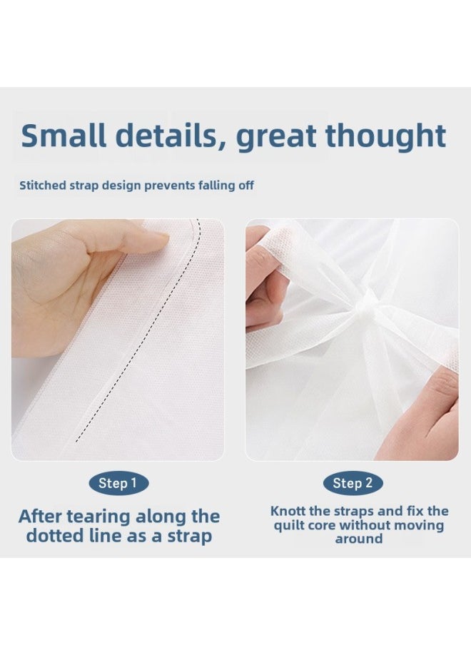 Generic Disposable Bed Sheet Four-piece Set Hotel Bed Sheet Quilt Cover Travel Disposable Supplies Travel Quilt Cover Pillowcase Three-piece Set-Color:Single Three-piece Set  - Image 3