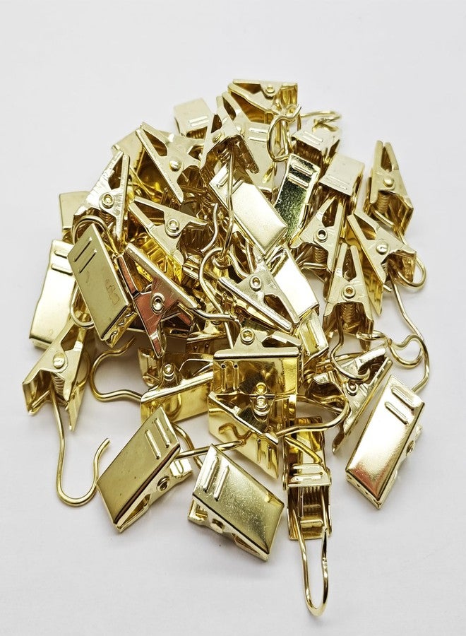 ERDANER Metal Hook Curtain Clips, 40Pcs Curtain Photo Clips with Hooks for Home Decor, Photo, Craft Display (Gold) - Image 5