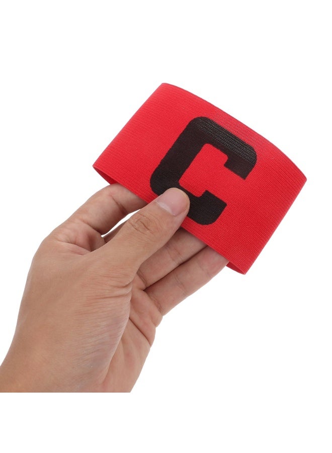 شارة قائد كرة القدم مرنة متعددة الألوان قابلة للتعديل للشباب والكبار، أحمر - Image 1