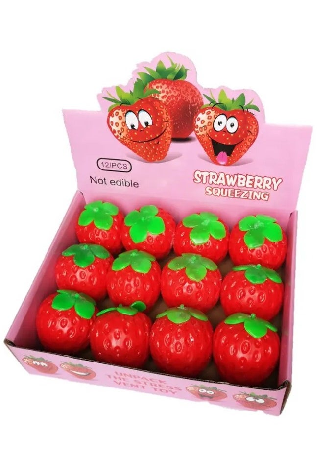 Rally - Strawberry Squishy Interactive Sensory Stress Relief Toy - Soft, Slow Rising Hand Toy for Stress Relief - Image 1