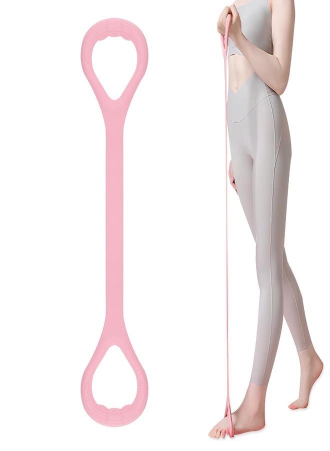 Yitexin Figure 8 Resistance Band, Stretch Bands for Exercise, Stretch Strap for Arm Shoulder Back Chest Stretching, Elastic Rope Stretching Bands for Physical Therapy (Pink) - Image 1