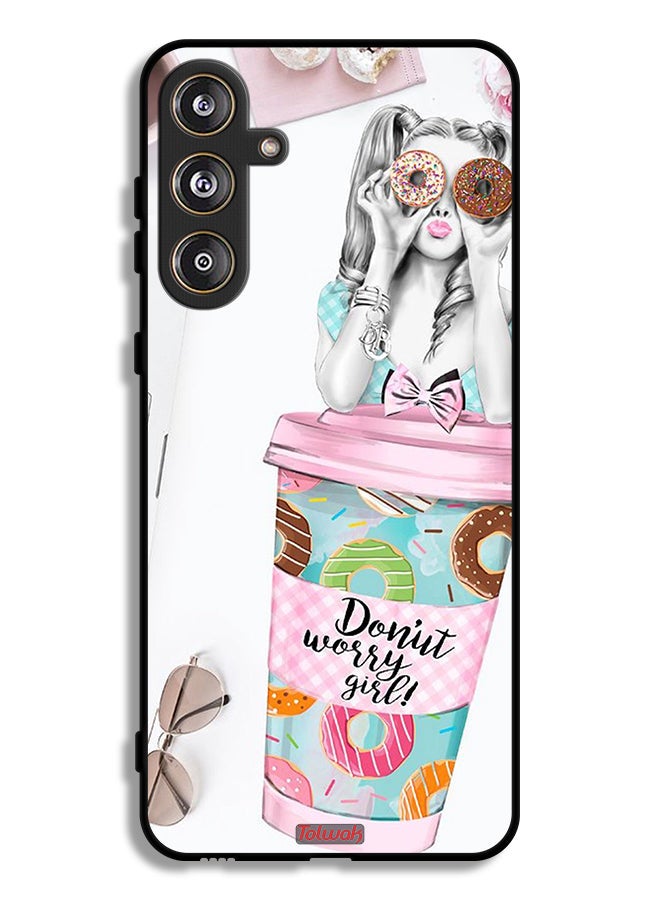 Tolwak Samsung Galaxy F55 5G Protective Case Cover Donut Worry Girl - Image 1
