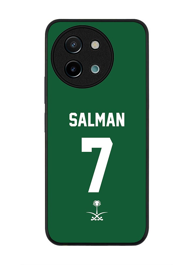 Stylizedd Rugged Black edge case for Vivo Y38 / Vivo Y58 / Vivo Y200i /Vivo T3x, Slim fit Case Cover - Football Team - Saudi Arabia, Player Name - Salman - Image 1