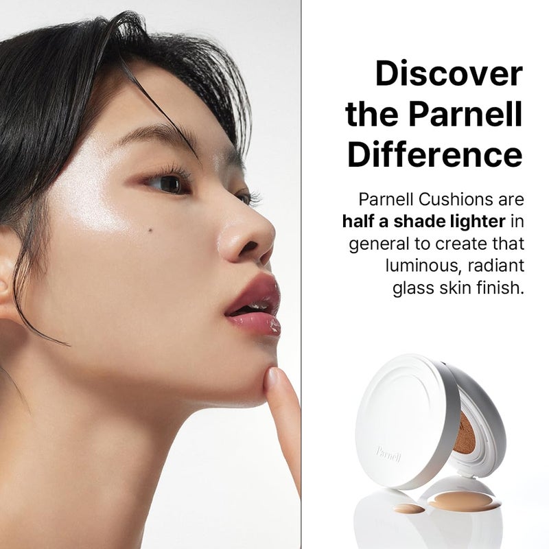 Parnell Cicamanu Serum Cushion - Moisturizing Foundation for Soothing, Coverage, Glass Skin and Lightweight for Sensitive and Dry Skin Pearl Skin (0.52 Fl Oz) (#21 Fair Ivory) - Image 5