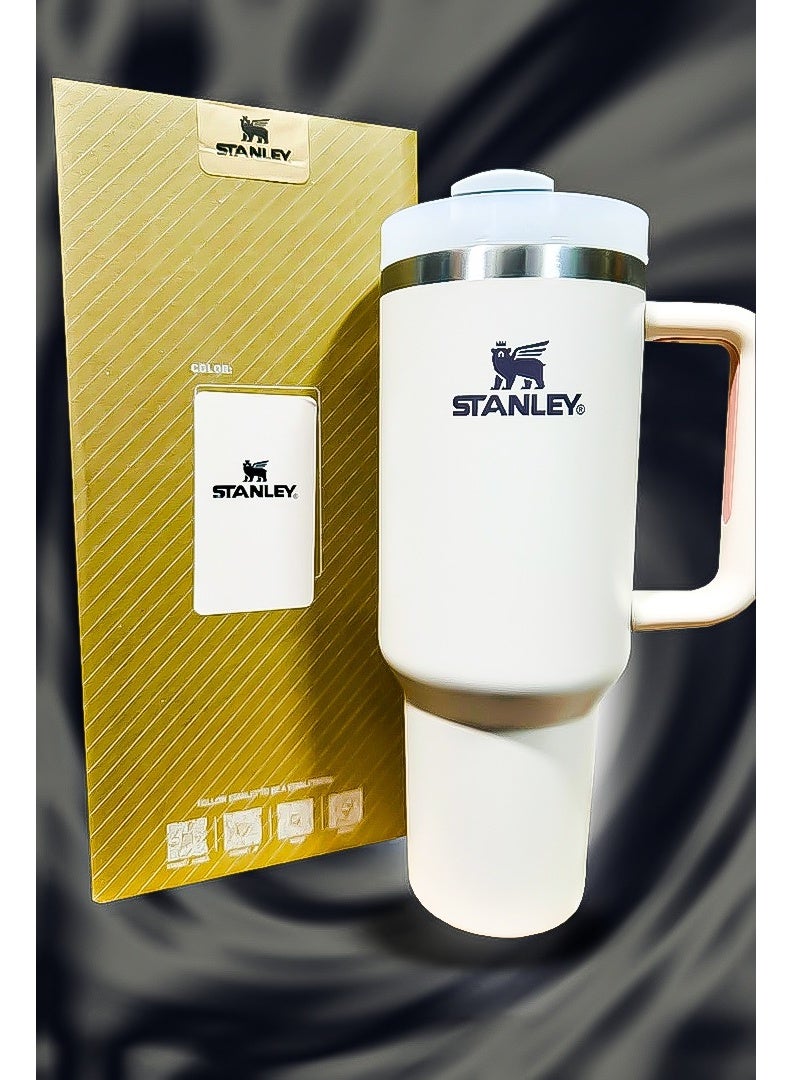 Stanley Stanley 40oz Tumbler Stainless Steel Travel Mug with Straw BPA Free Eco Friendly and Dishwasher Safe Built with Leakproof FlowState Lid and Double Wall Insulation Keeps Beverages Hot for 16 Hours and Cold for 24 Hours Slim Base Designed to Fit Most Car Cup Holders with Rugged Ergonomic Handle for Travel Work and Everyday Use  - Image 2