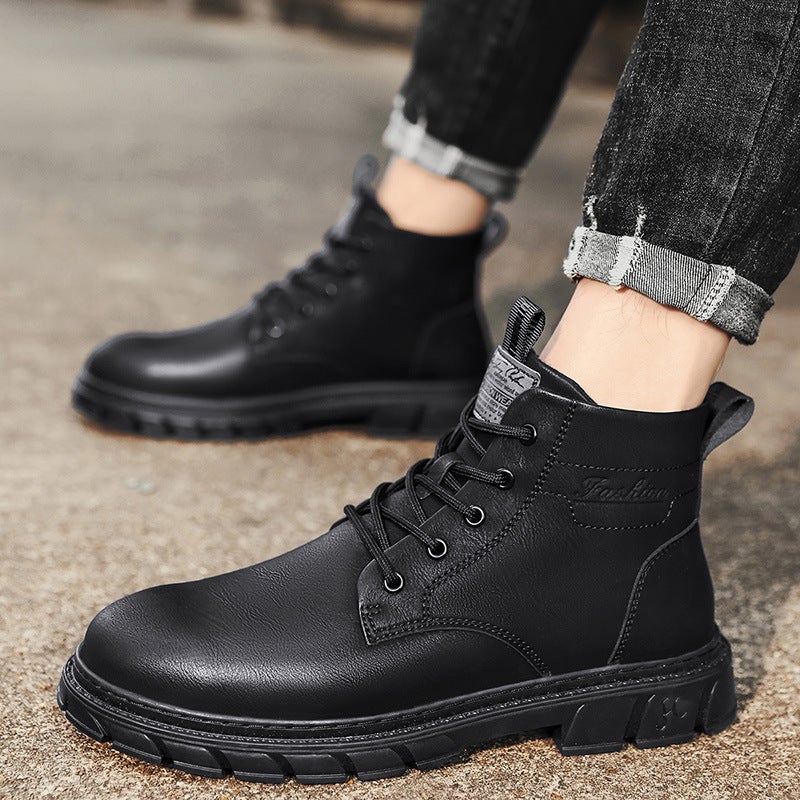 Generic Live Broadcast Popular Men'S Boots British Style Retro Work ...