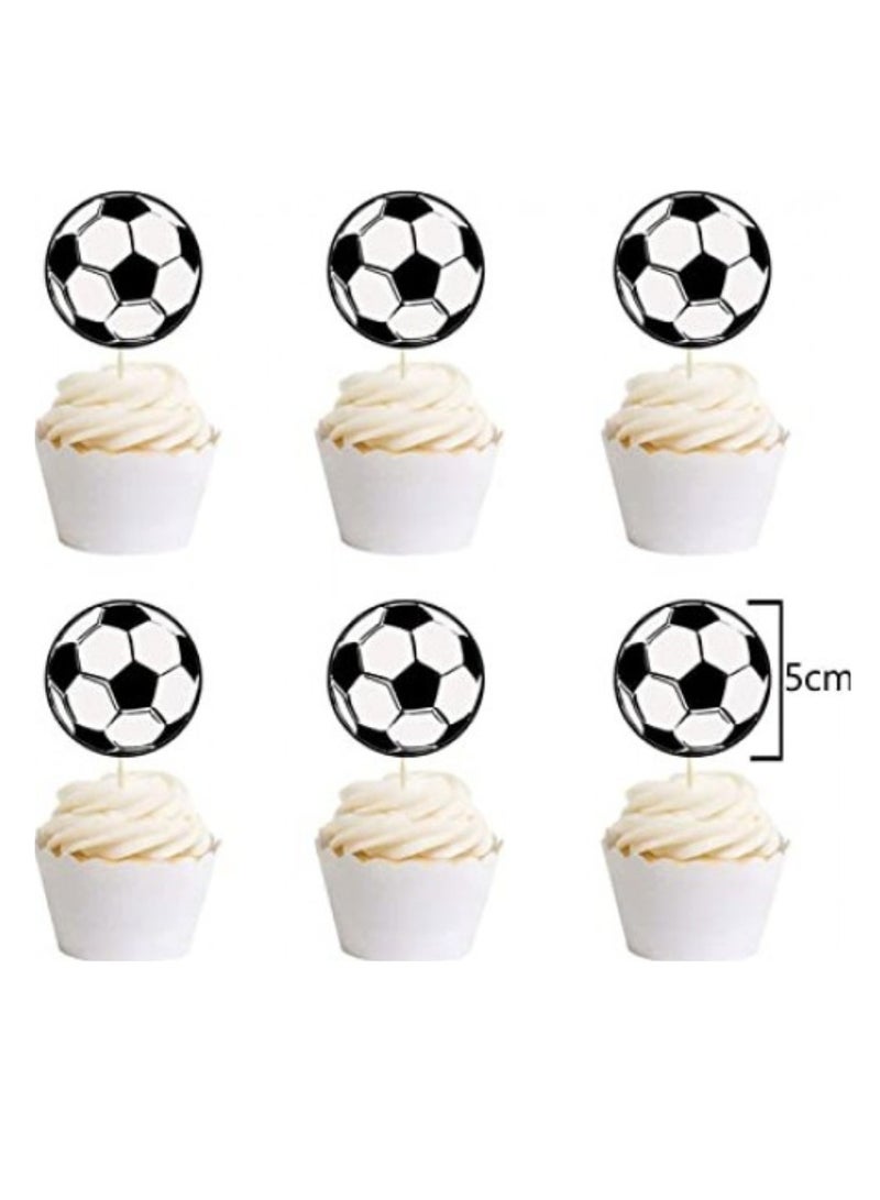 DecoLoral DECOR ME Football cake Topper 1 packet(10Pcs)