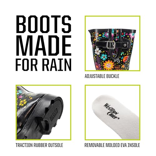 Western Chief Women's Tall Waterproof Rain Boot Outdoor Garden Shoes - Image 4