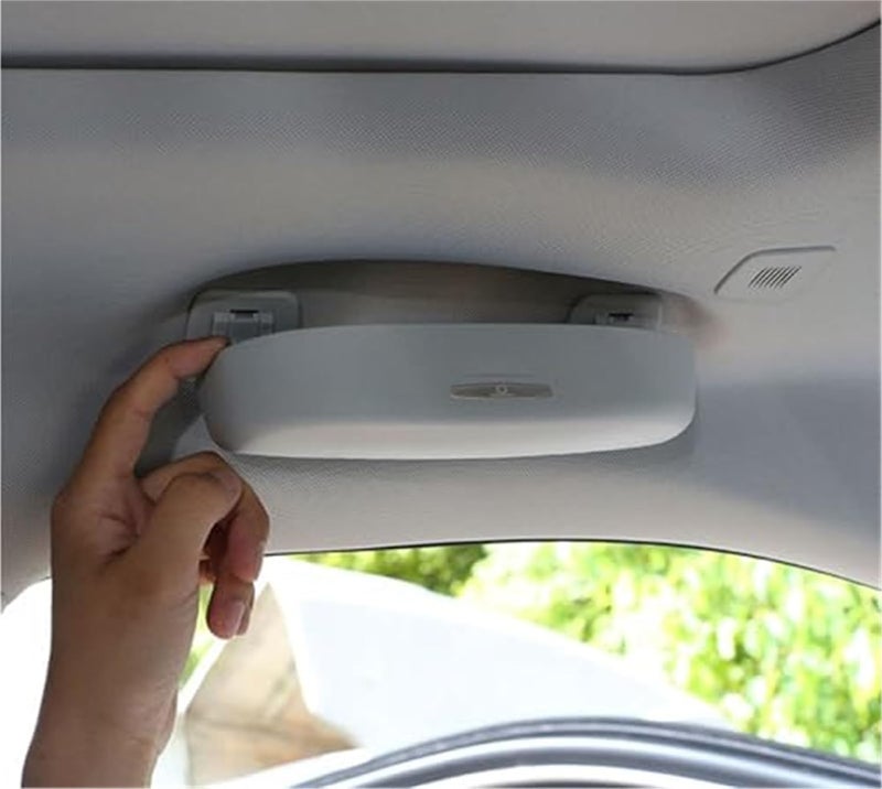 Wivplex Car Sunglasses Holder Case - Beige - Image 2