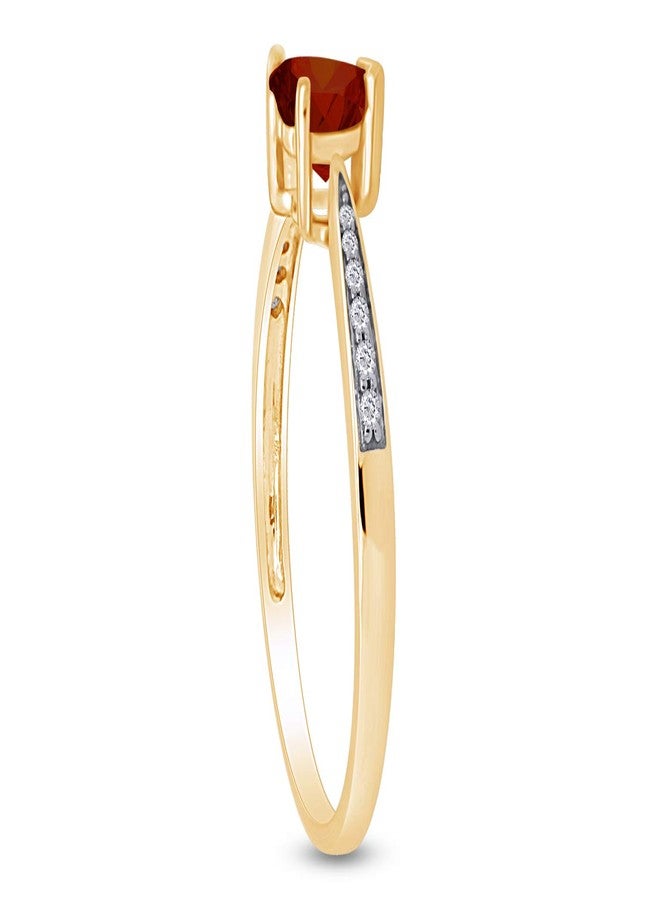 AFFY Solitaire Heart Promise Ring for Women Center 7MM Simulated Birthstone with White CZ, Stackable Gemstone Ring in 14K Gold Plated 925 Sterling Silver, Jewelry Gift for Her, Ring Size-7, Sterling Silver - Image 3