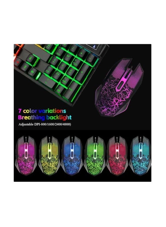 Gaming Keyboard & Mouse Combo – Wired LED Backlit Mechanical-Feel Keyboard with Precision Mouse for PC, Laptop & Daily Use - Image 4