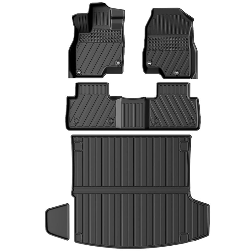 IKABEVEM Floor Mats Cargo Liner Fit for 20192026 Acura RDX All Weather TPE Floor Liner Custom Fit for RDX Accessories 1st 2nd Row and Cargo Liners Black - Image 3