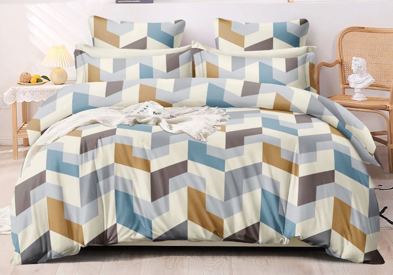BhaiJi Bedsheet 220 TC Glace Cotton Super King Size 9 Feet || 108x108 Inch Without Joint || Large Size BedSheet With 2 Hotel Style Pillow Covers - Image 2