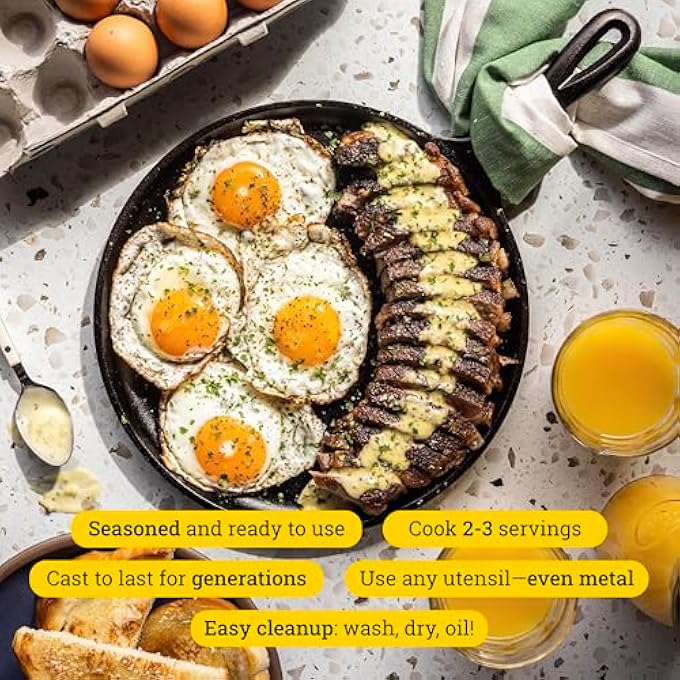 Lodge L9Og3 Griddle PreSeasoned Round Pan Perfect For Pancakes Pizzas And Quesadillas Black W 270 X H 38 X L 403 Cm Cast Iron 105 Inch Pack Of 1 - Image 2