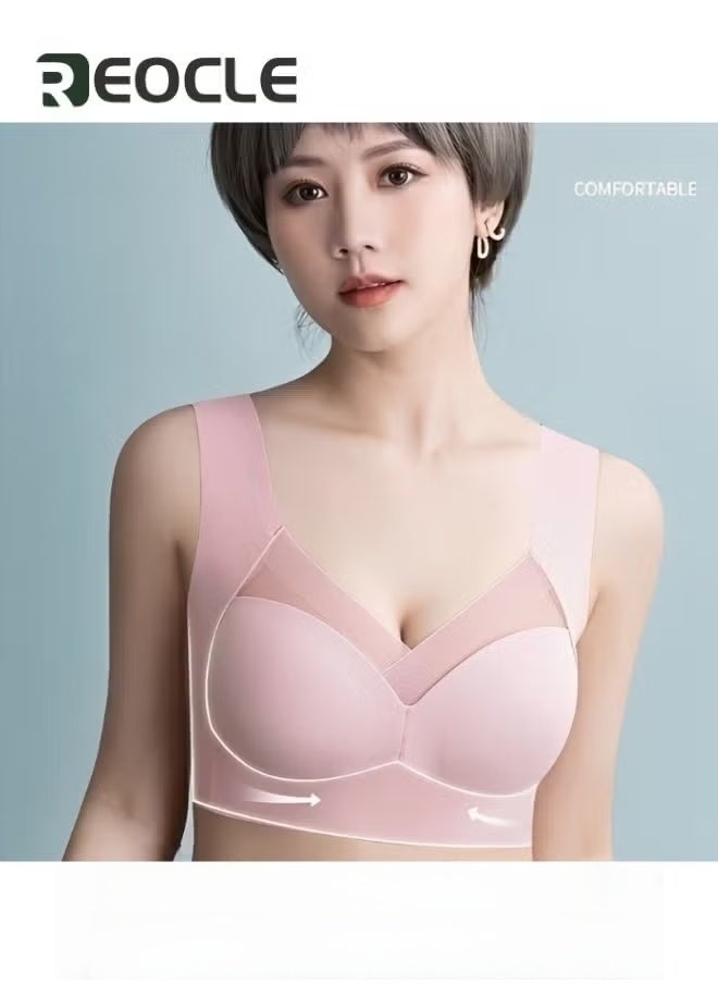Wire-free Sports Tube Top Bra with One-piece Fixed Latex Cup Traceless Ice Silk Thin Style Refreshing Breathable and Anti-sagging
