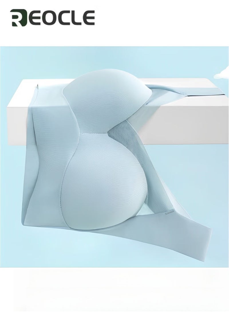 Wire-free Sports Tube Top Bra with One-piece Fixed Latex Cup Traceless Ice Silk Thin Style Refreshing Breathable and Anti-sagging