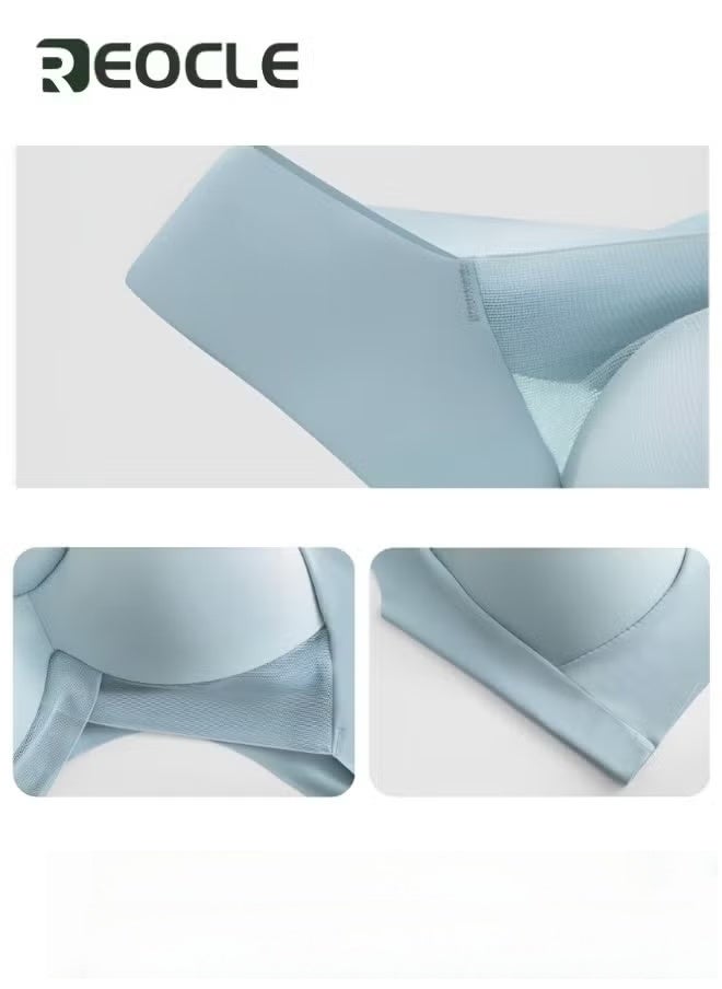 Wire-free Sports Tube Top Bra with One-piece Fixed Latex Cup Traceless Ice Silk Thin Style Refreshing Breathable and Anti-sagging
