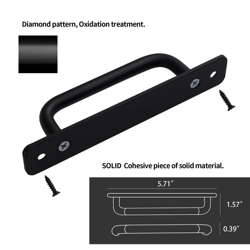 Westablize 12 Pack 5 Inch 128 mm Matte Black Cabinet Handles Aluminum Drawer Pulls Sliding Door Pulls - Image 5