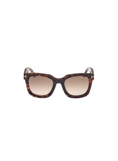 TOM FORD Women's Square Shape Acetate Sunglasses FT111552G52 Lens Size: 52 Millimeter - Dark Havana  - Image 2