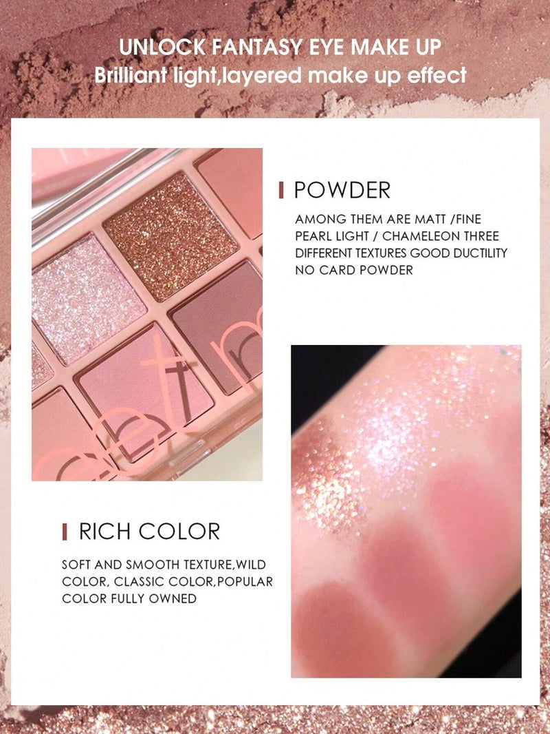Sweet mint 10 Color Matte Eyeshadow Palette 1Pc Highly Pigmented Waterproof Long Wearing Eyeshadow Tray Eye Shadow - Image 3