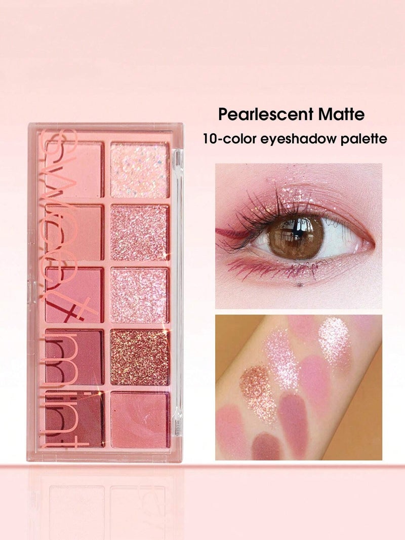 Sweet mint 10 Color Matte Eyeshadow Palette 1Pc Highly Pigmented Waterproof Long Wearing Eyeshadow Tray Eye Shadow - Image 1