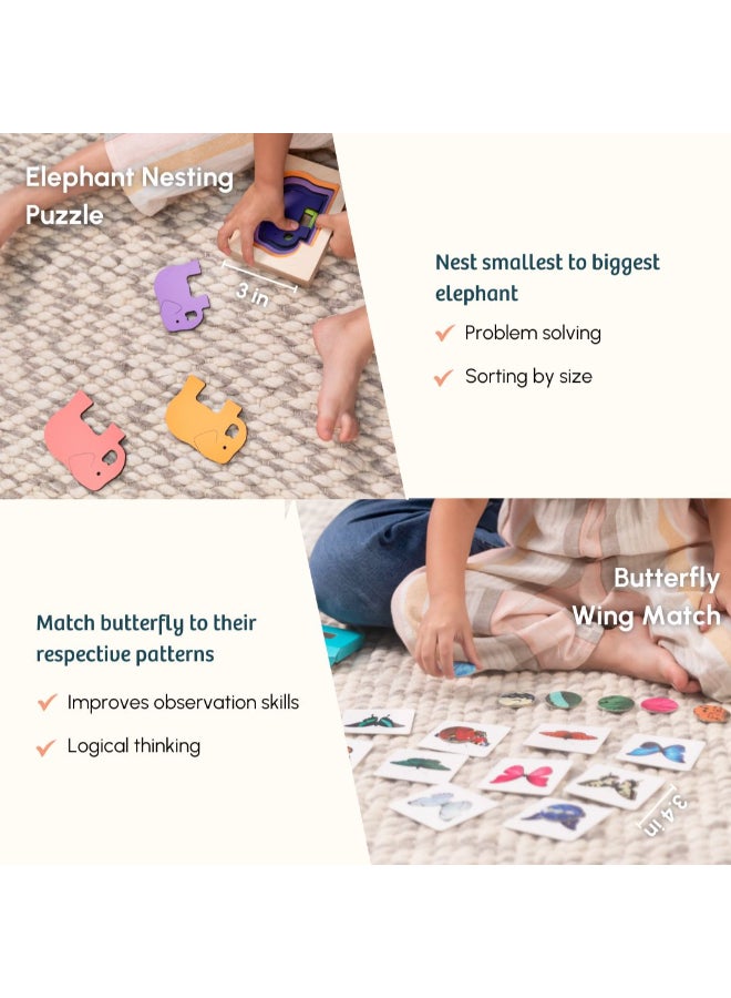 Curious Cub Montessori Learning Wooden Baby Toys Montessori Toys For 2+ Year Old  Wooden Puzzles And Baby Toys For 0 To 2 YearsDevelops Logical Thinking And Visual Skills Ideal Gift - Image 4