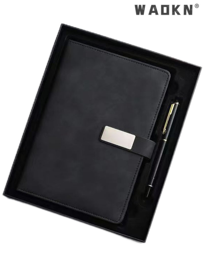 WAOKN Notebook,A5 Lined Leather Journal Notebook,Personalized Hardcover Journal Set with Pen &Gift Box,240 Pages 100gsm Thick Ruled Paper Daily Diary for Men Women School,Travel,Business,Work,Home Writing - Image 1