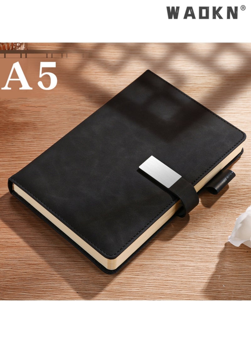 WAOKN Notebook,A5 Lined Leather Journal Notebook,Personalized Hardcover Journal Set with Pen &Gift Box,240 Pages 100gsm Thick Ruled Paper Daily Diary for Men Women School,Travel,Business,Work,Home Writing - Image 5