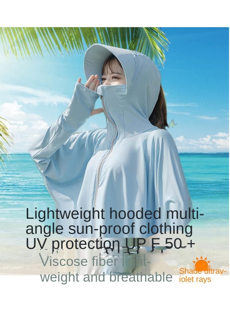 1pcs Ice Silk Sunscreen Women's Short Korean Version of The Breathable Sunscreen Anti-ultraviolet Cycling Skin Windbreaker - Image 5