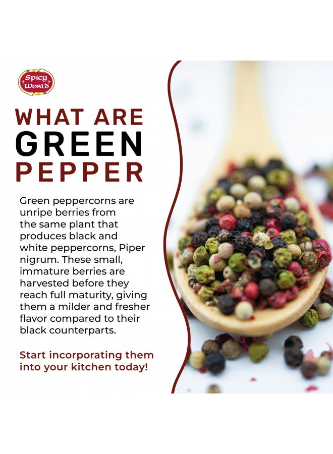 Spicy World Whole Green Peppercorns 4 Oz Bag - Steam Sterilized & All Natural - Image 3