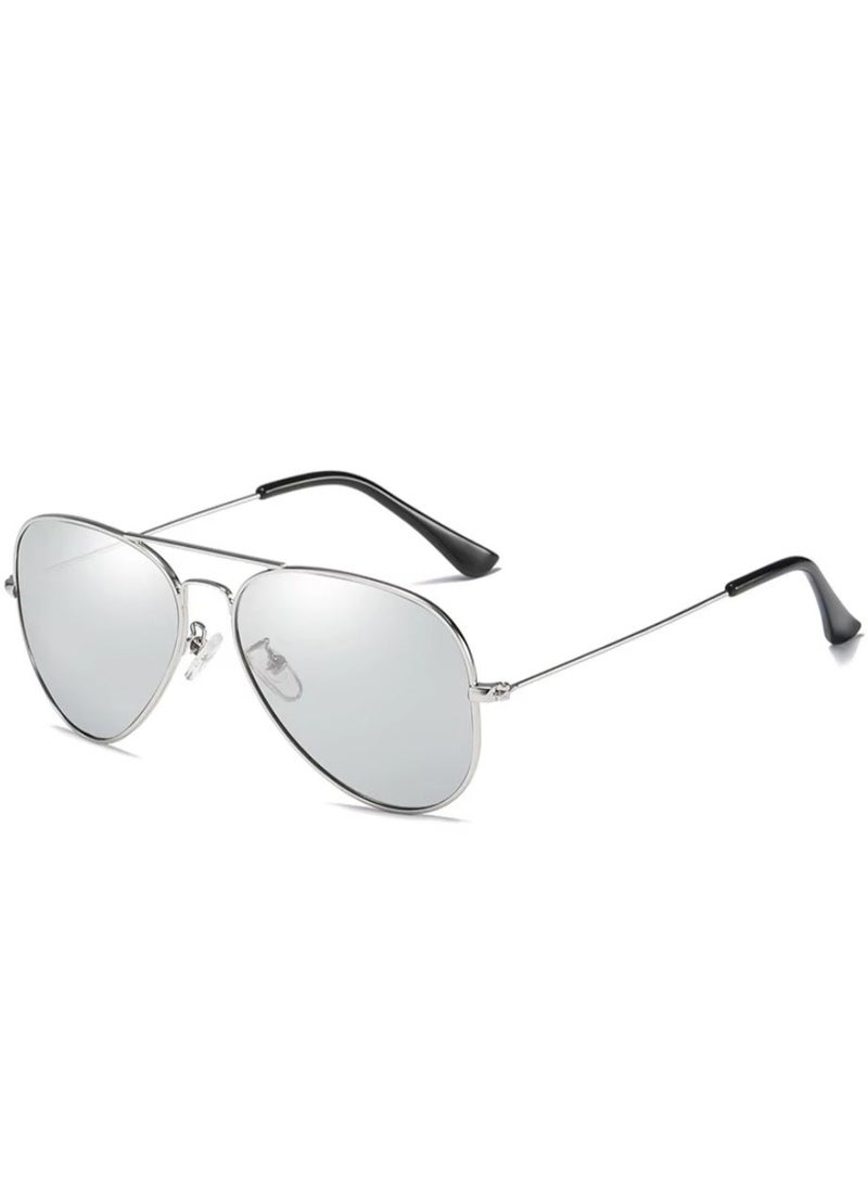 Classic Aviator Pilot Polarized UV400 TAC Lens, Metal Frame Men Women Unisex Design, Outdoor, Travel, Driving Sunglasses, Lens with Reflective Mirror Effect - Image 1