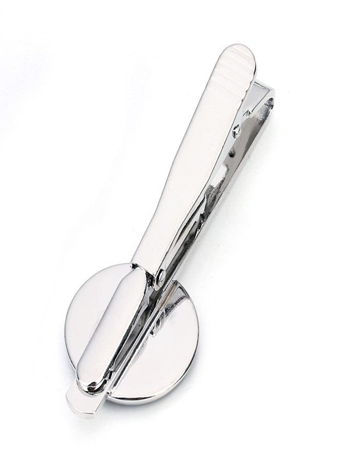 Teensery 5 Pcs Classic Tie Bar Clips Tie Pins Metal Pinch Clip with Blank Cabochon Bezel Tray for DIY Jewelry Making (Silver) (20mm) - Image 3