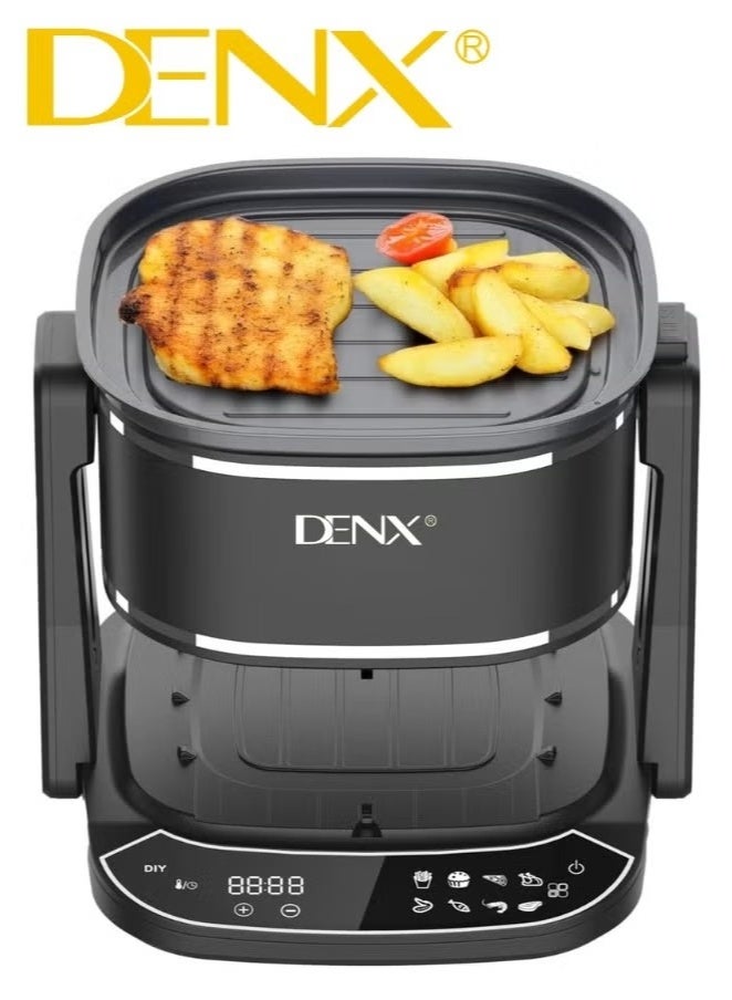 Denx DX3411 2-in-1 Air Fryer and Grill - 4.5L, 1400W, Multifunctional, Oil-Free Healthy Cooking, with Digital Display and One Touch - Image 2