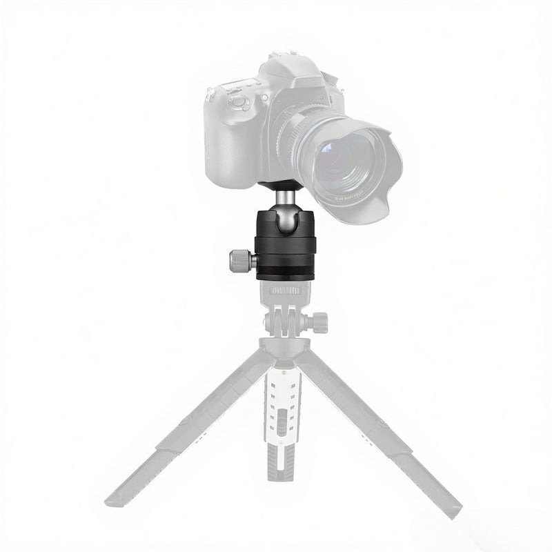 رأس كرة صغير MT-03 لمعدات التصوير الفوتوغرافي (سماعة ثابتة أو محمولة للكاميرات DSLR أو ILDC) من سبيكة الألومنيوم مع فتحة منقوشة على شكل حرف U، قابل للفك السريع، وسعة تحمل أقصى 5 كيلوجرام/11 باوند - Image 5