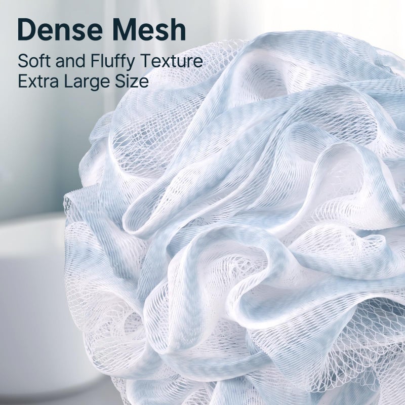 AmazerBath Loofah Sponge, Shower Loofah 60g/PCS - Body Scrubber Loofa Set of 3 Tranquil Tints Trio, Bath Sponge for Men and Women - Image 2